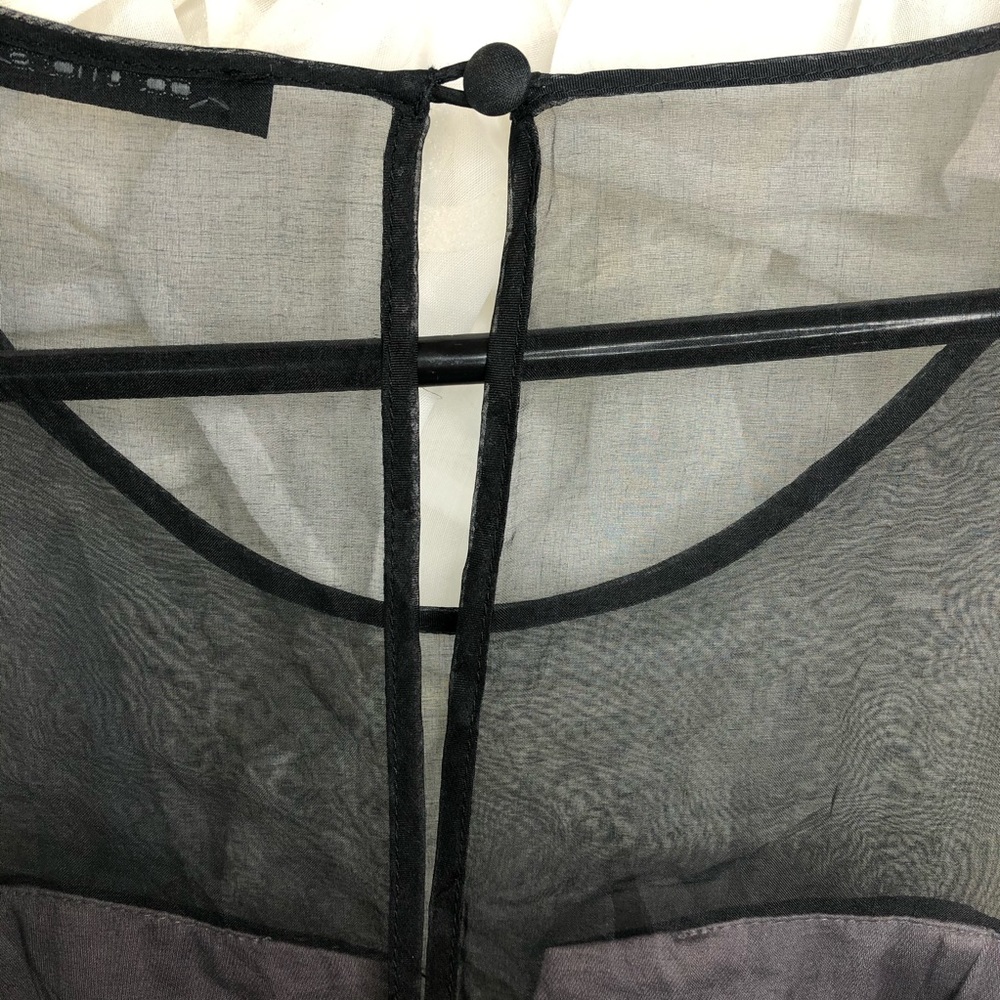 LIKE NEW! PORTMANS Size 8 Silk & chiffon Black formal short dress - Picture 10 of 15